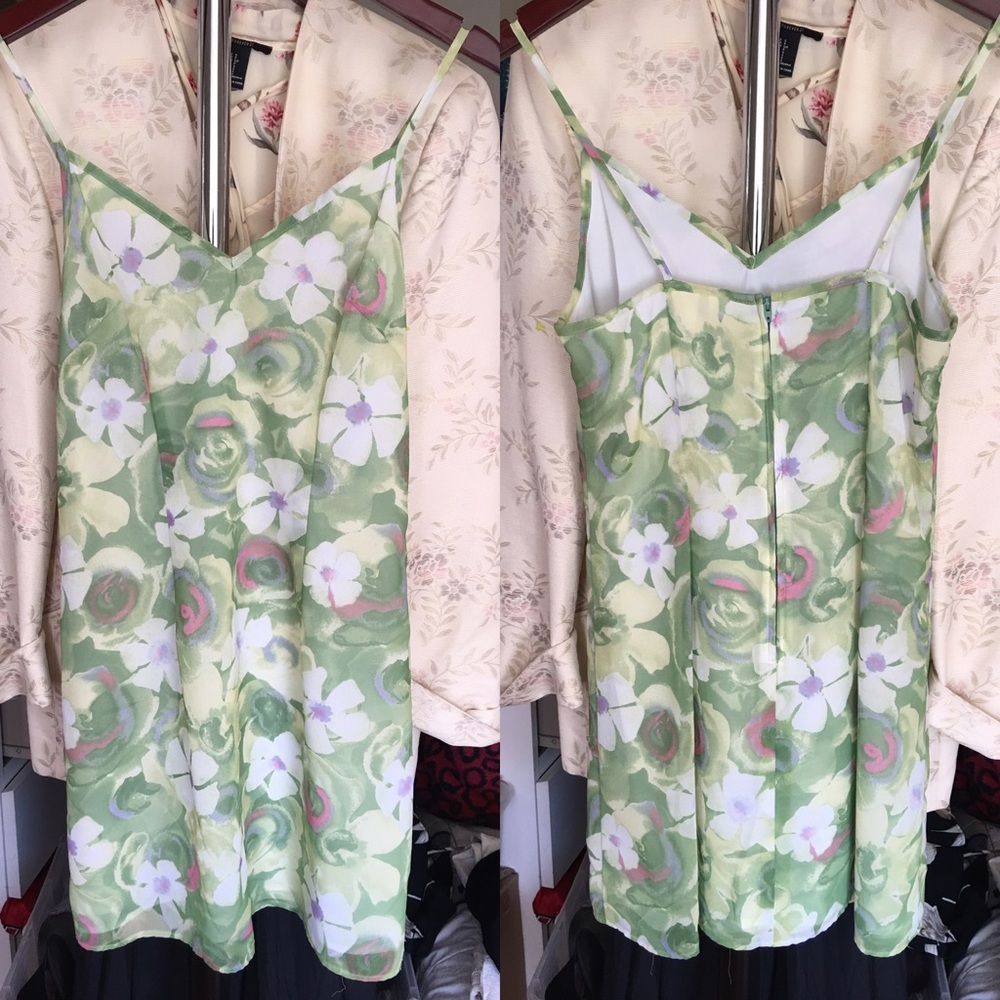 XOXO Green Floral Mini Dress